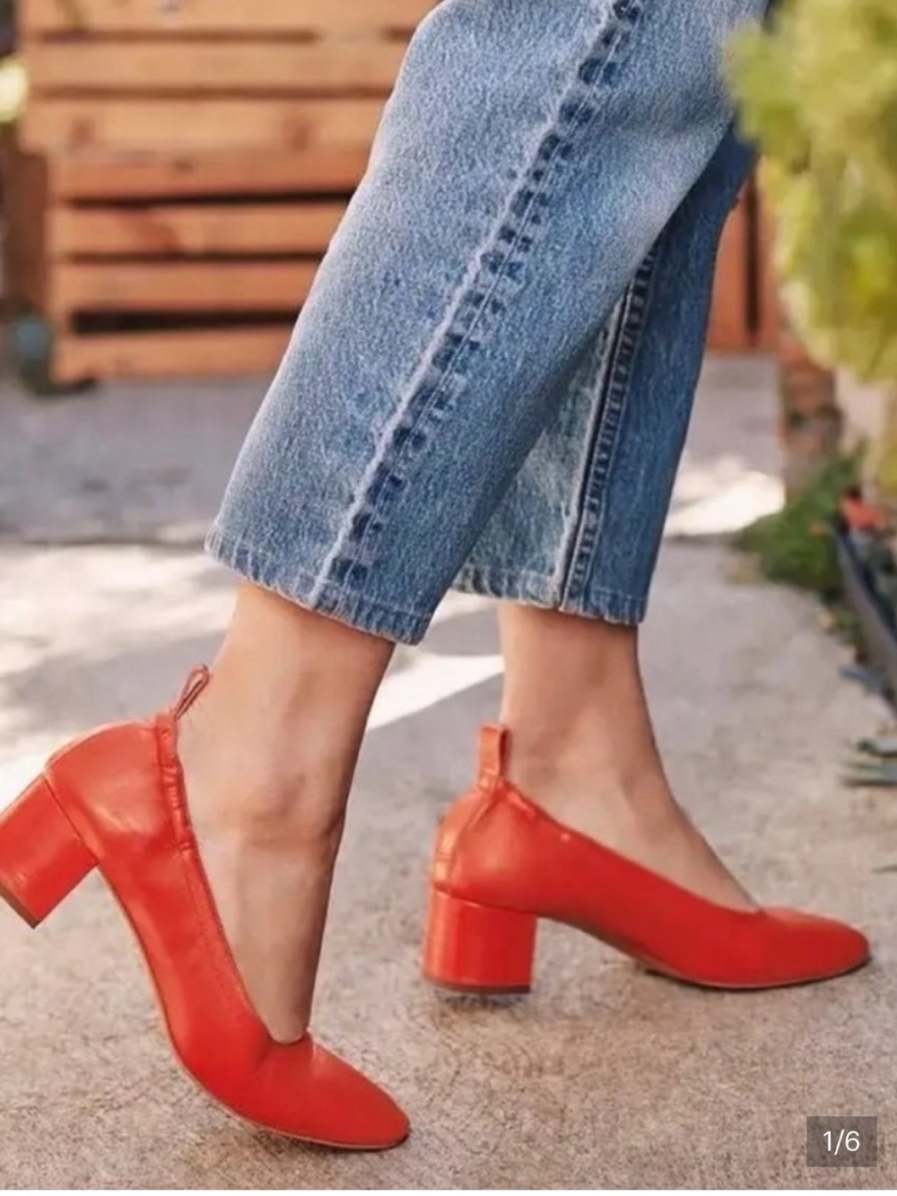 Everlane Day Heel In Red Size 10
